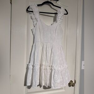 Cowgirl chic white mini dress